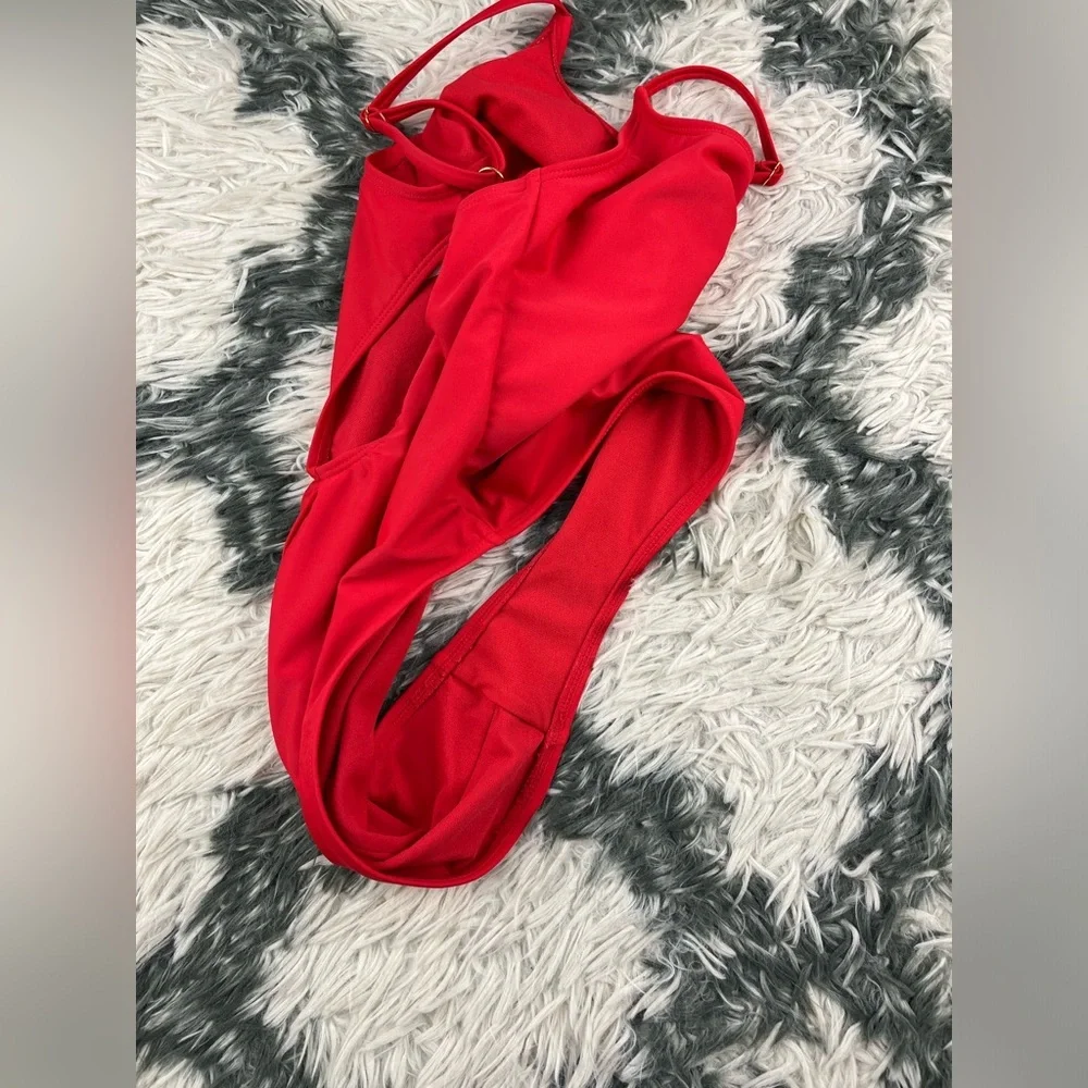 Wild Fable Women's Ultra High Leg Extra Cheeky Scoop Back Small Size 4-6 Red